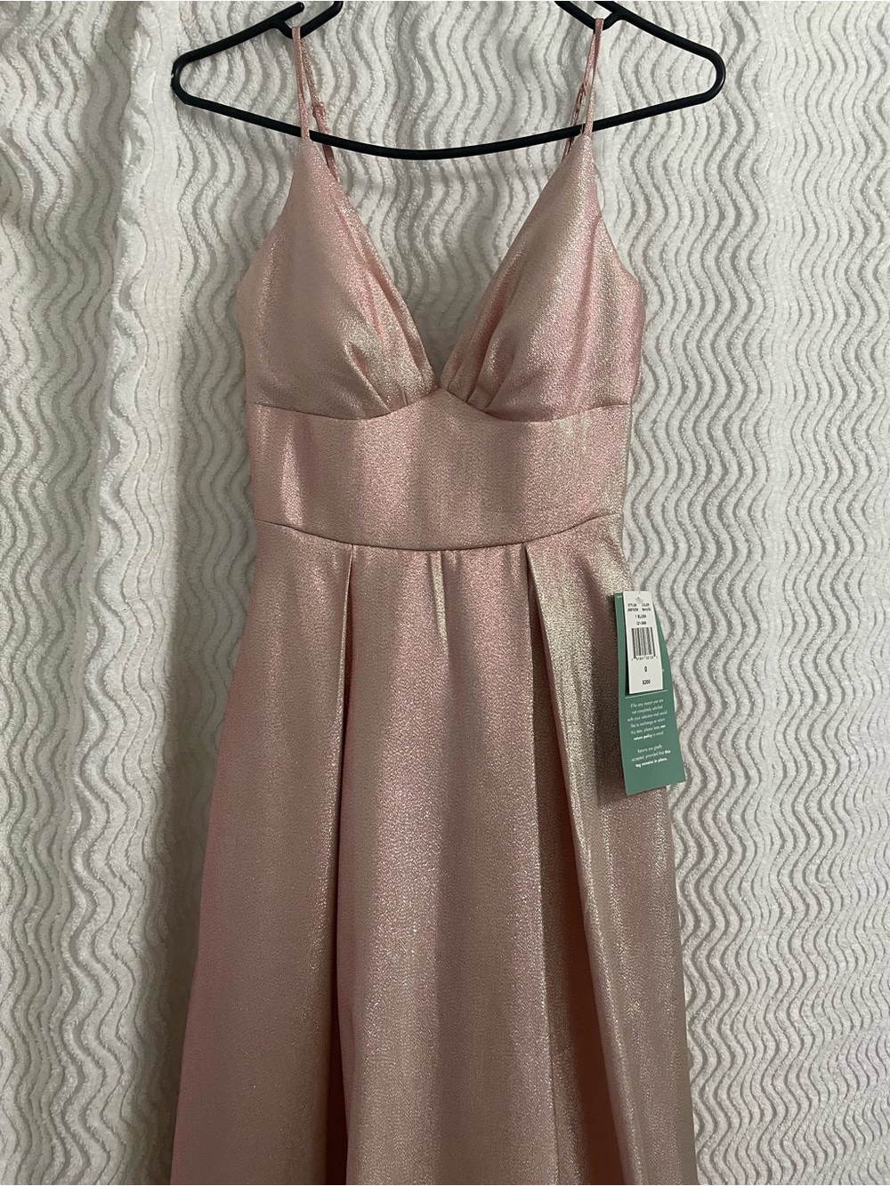 jcpenney Shimmery Rose Pink Spaghetti-Strap A-Line Dress